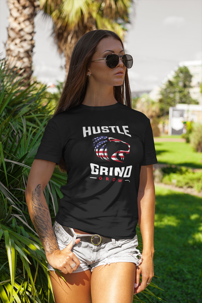 Hustle Grind Grow America Unisex T-Shirt