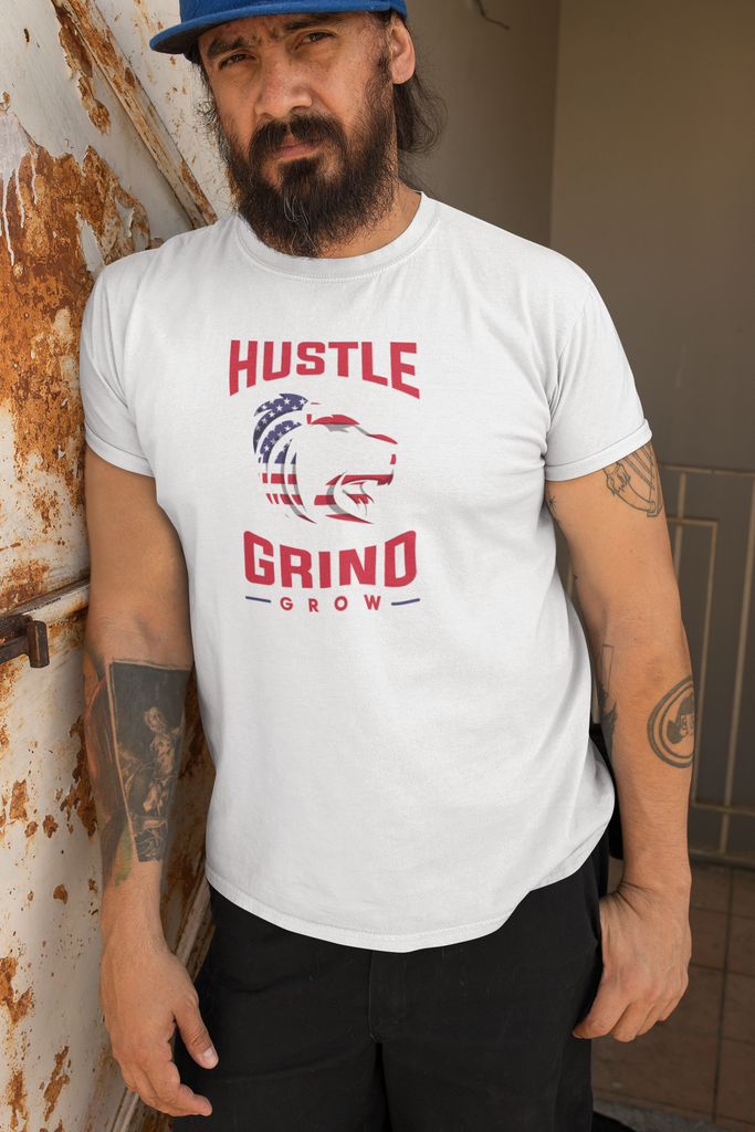 Hustle Grind Grow America Unisex T-Shirt